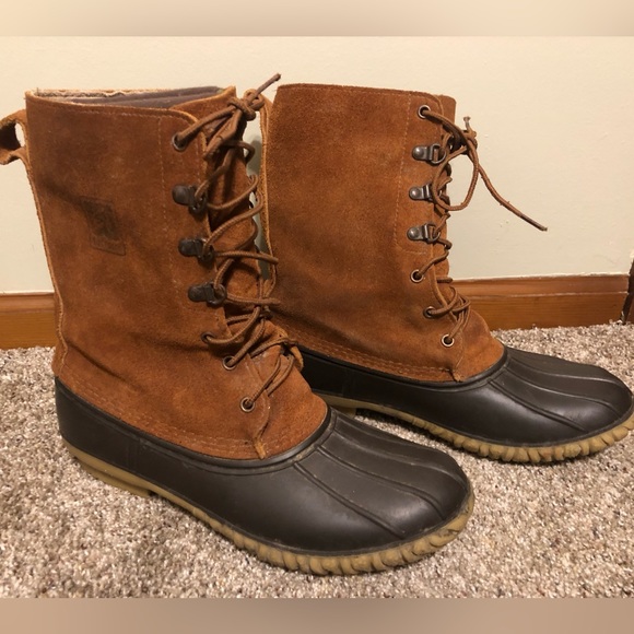 LaCrosse Mens Duck Boots Insulated Removable Liner - Size 10 Made In USA EUC! - Picture 1 of 9